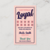 レトロの「完全忠実」なタイポグラフィクール配色 ロイヤリティカード (正面)