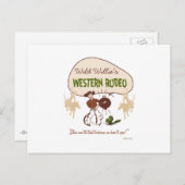 レトロの「西部のRodeo ポストカード (正面/裏面)