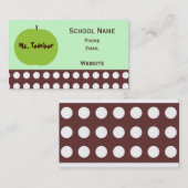 レトロのAppleの先生の名刺 名刺 (正面/裏面)