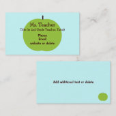 レトロのAppleの先生の名刺 名刺 (正面/裏面)