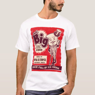 レトロのBigヴィンテージのアイスクリームのノベルティの氏のTシャツ Tシャツ