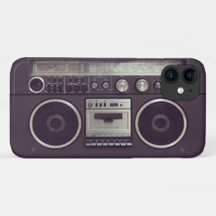 レトロのBoomboxのカセットプレーヤーのおもしろいな例 iPhone 11 ケース