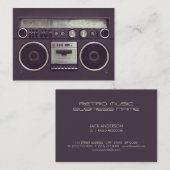 レトロのBoomboxのゲットーの発破工の音楽業界カード 名刺 (正面/裏面)