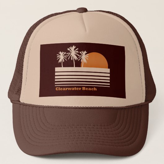 レトロのClearwaterのビーチの帽子 キャップ (正面)