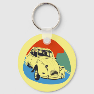 レトロのDeux Chevaux錫のかたつむり キーホルダー