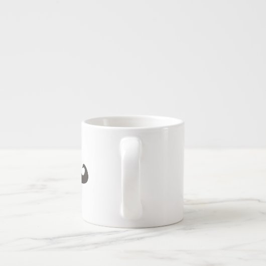 レトロのgentelmanの髭のヒップスターのエスプレッソのマグ エスプレッソカップ (裏面)