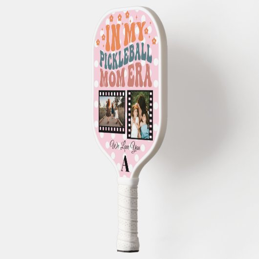 レトロのGroovy私のピックボールの母の時代カスタム ピックルボールラケット (左)