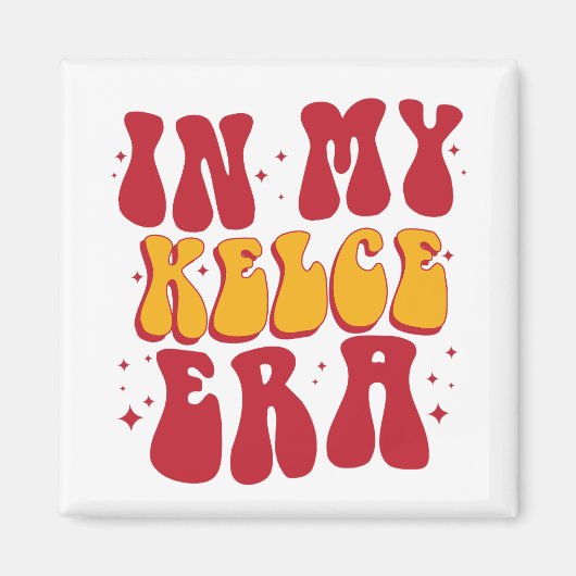 レトロのGroovy In My Kelce マグネット (正面)