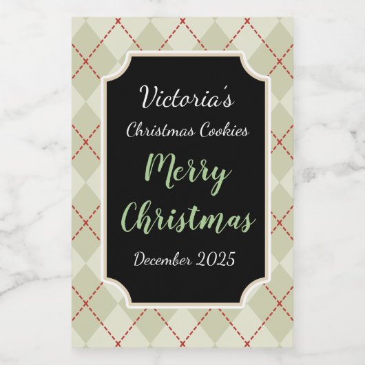 レトロのJARクリスマスCookieラベルのギフトスタンプ フードラベル (シングルラベル)