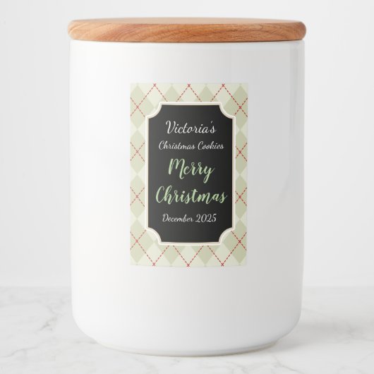 レトロのJARクリスマスCookieラベルのギフトスタンプ フードラベル (正面)