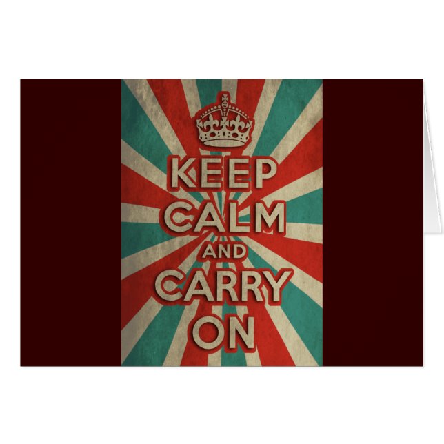 レトロのKeep Calm and Carry On (正面横)