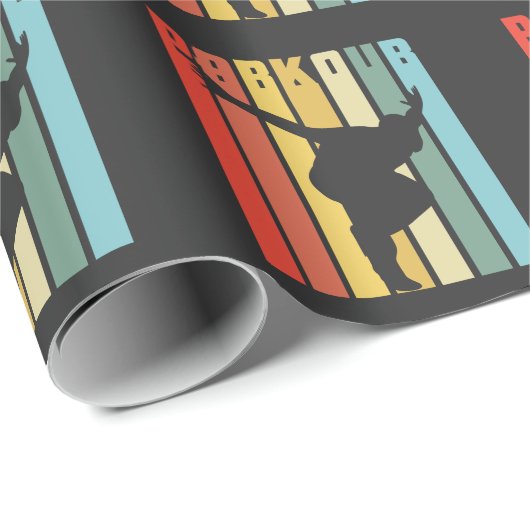 レトロのParkourのギフト都市自由な連続したジャンプ ラッピングペーパー (ロールコーナー)