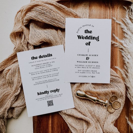 レトロのQRコード結婚すべて 招待状