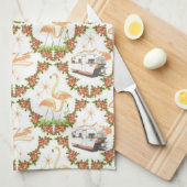 レトロのShastaの皿タオル キッチンタオル (四つ折り)