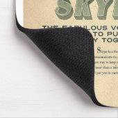 レトロのSkype社会的な媒体の広告は私の愛を送ります マウスパッド (コーナー)