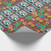 レトロのtikiのフラのかわいいギフト用包装紙の包装紙 ラッピングペーパー (角)