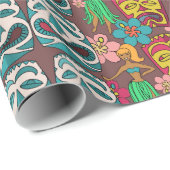 レトロのtikiのフラのかわいいギフト用包装紙の包装紙 ラッピングペーパー (ロールコーナー)