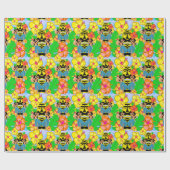 レトロのtikiのフラのハワイのギフト用包装紙の包装紙 ラッピングペーパー (フラット)