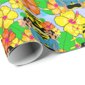 レトロのtikiのフラのハワイのギフト用包装紙の包装紙 ラッピングペーパー (ロールコーナー)