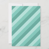 レトロのVibes （緑）写真卒業発表 招待状 (裏面)