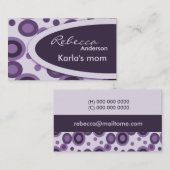 レトロはお母さんのテレホンカードに点を打ちます コーリングカード (正面/裏面)