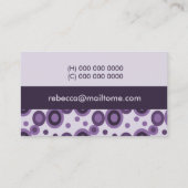 レトロはお母さんのテレホンカードに点を打ちます コーリングカード (裏面)