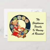 レトロはがきファミリー懇親会滞在Touch 案内ポストカード (正面/裏面)