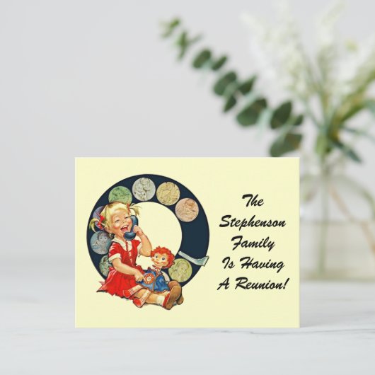 レトロはがきファミリー懇親会滞在Touch 案内ポストカード (スタンド正面)