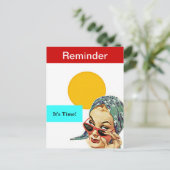 レトロはがき忙しレディアポイントメントアラームPC ポストカード (スタンド正面)