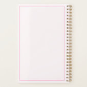 レトロはさみ – ピンクヘアサロンアポイントメント本 プランナー手帳 (裏面)