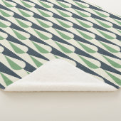 レトロはっきりしたな水滴は緑と灰色 シェルパブランケット (3/4)