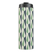 レトロはっきりしたな水滴は緑と灰色 タンブラー (正面)