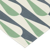 レトロはっきりしたな水滴は緑と灰色 ロングテーブルランナー (コーナー)