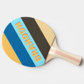レトロはっきりしたの名ストライプの前の雑音 卓球ラケット (横)