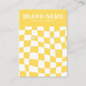 レトロはっきりしたイヤリング表示カードイエロー 名刺 (正面)