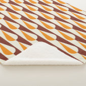 レトロはっきりしたウォータードロップオレンジ シェルパブランケット (3/4)