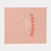 レトロはっきりしたカスタムカレッジネームブランケット フリースブランケット (正面(横))