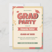 レトロはっきりしたグラードパーティの招待状 招待状 (正面)