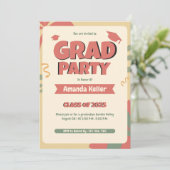 レトロはっきりしたグラードパーティの招待状 招待状 (スタンド正面)