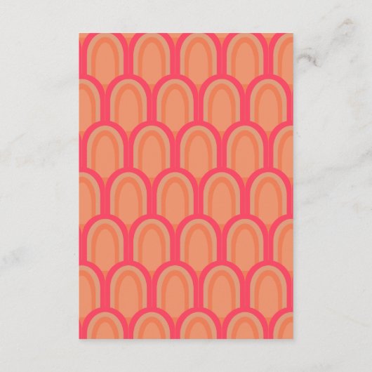 レトロはっきりしたグルーヴカラフルタイポグラフィ70年代結婚の エンクロージャーカード (裏面)