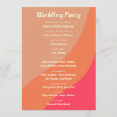 レトロはっきりしたグルーヴカラフルタイポグラフィ70年代結婚の プログラム (裏面)