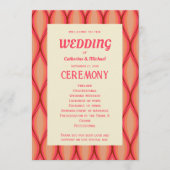 レトロはっきりしたグルーヴカラフルタイポグラフィ70年代結婚の プログラム (正面)