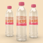 レトロはっきりしたグルーヴカラフルタイポグラフィ70年代結婚の ペットボトルラベル