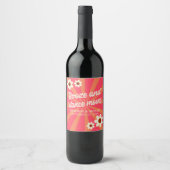 レトロはっきりしたグルーヴカラフルタイポグラフィ70年代結婚の ワインラベル (正面)