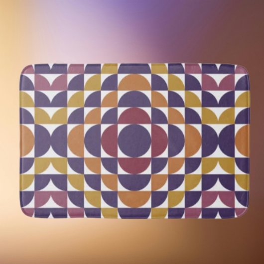 レトロはっきりしたサークルバスマット | 世紀半モダンば バスマット