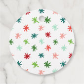 レトロはっきりしたジョイ休日の名前クリスマスギフトタグ フェイバータグ (裏面)