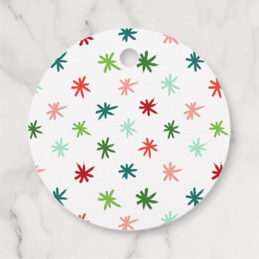 レトロはっきりしたジョイ休日の名前クリスマスギフトタグ フェイバータグ (裏面)