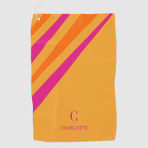 レトロはっきりしたスストライプピンクオレンジマスタード