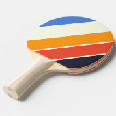 レトロはっきりしたストライプの5 卓球ラケット (正面アングル)
