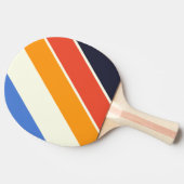 レトロはっきりしたストライプの5 卓球ラケット (横)